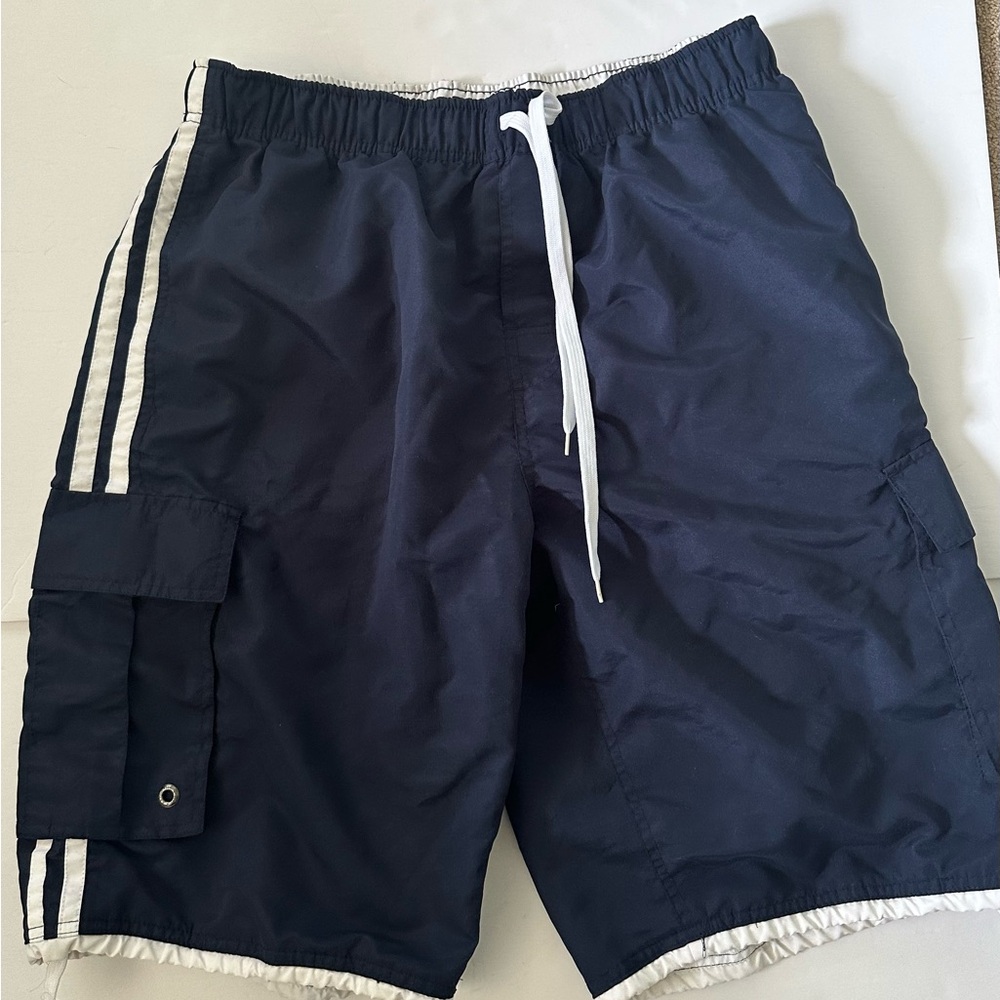 Polo Ralph Lauren Shorts Adult Blue US Navy Swim Trunks Board Men Size XL